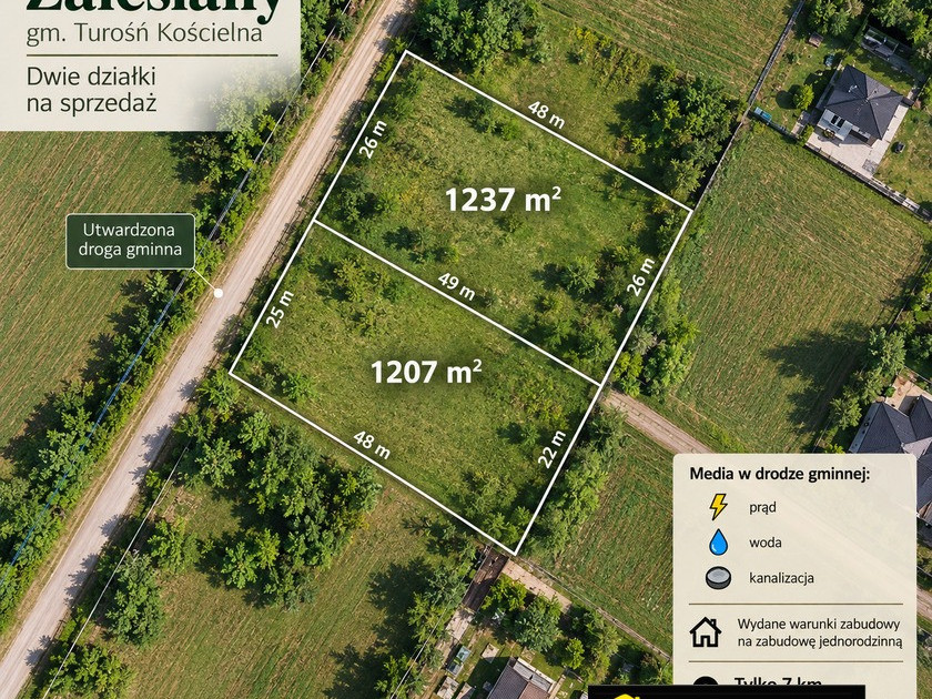 Działka na sprzedaż - Widok 2