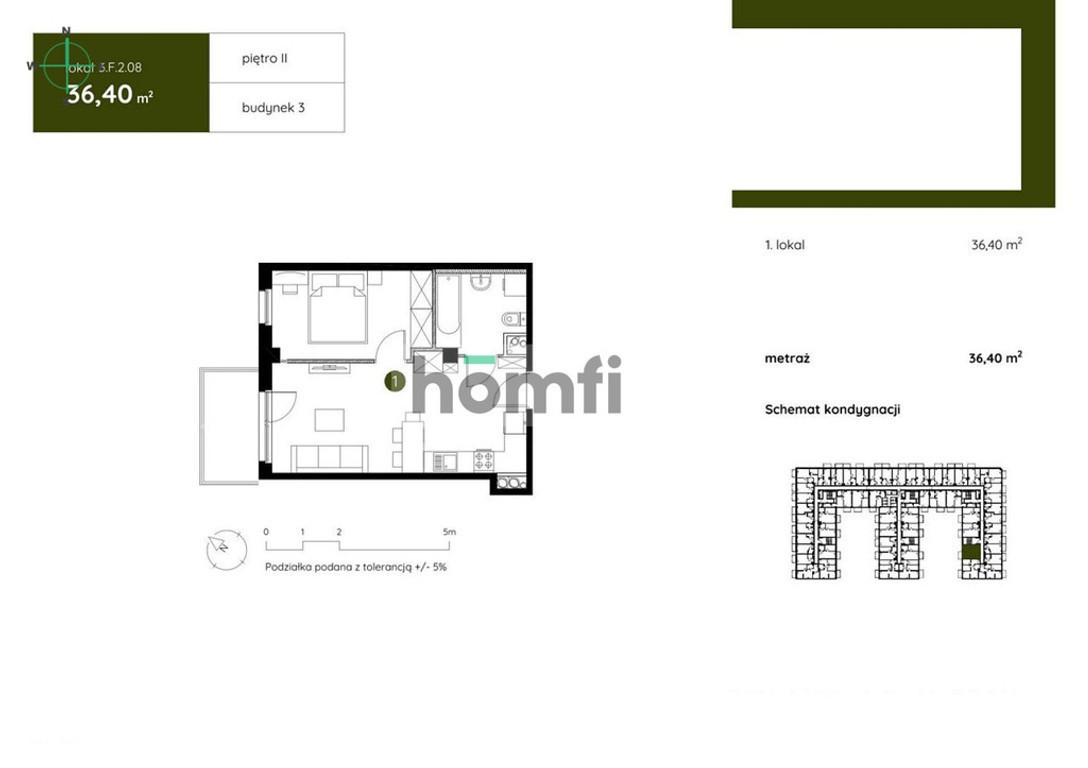 2 pokoje, 36 m², piętro 2/6, Twarda, Młyniska, Gdańsk