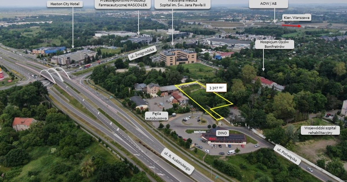 Działka inwestycyjna | HOTEL | BIURA | USŁUGI MEDYCZNE | przy pętli autobusowej