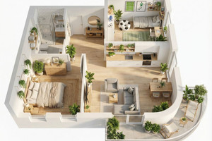 Bardzo jasne-Ekspozycja południowa| 58,54 m²|3pok