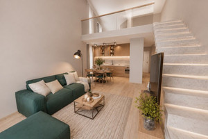 Wysoki salon i dwa poziomy 4 pokojowy apartament