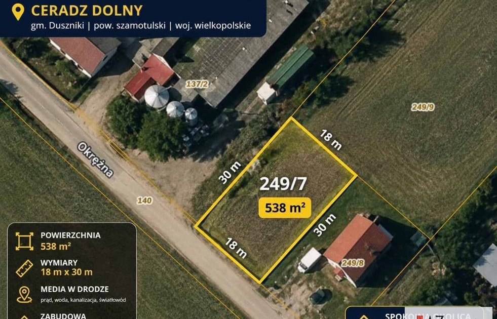 Działka na sprzedaż - Widok 2