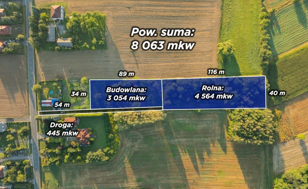 Działka na sprzedaż - Widok 2