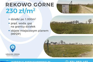 Działki Rekowo Górne, MPZP, media, od 230 zł/m2