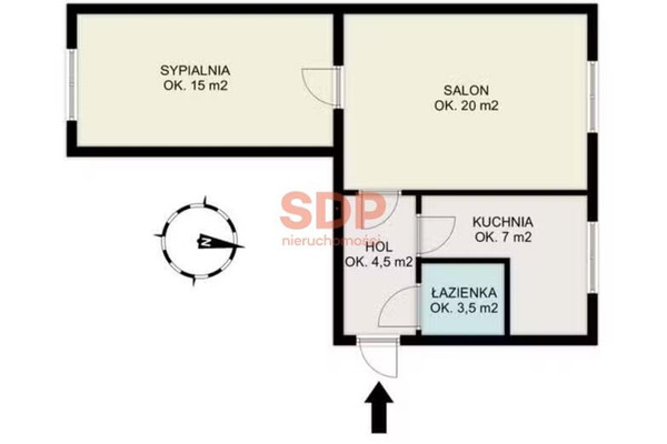 2 herbergja, 50 m²