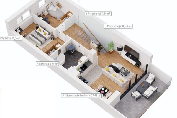 Apartament me 4 dhoma, 67 m²