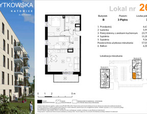 Mieszkanie w inwestycji Katowice Bytkowska przy Parku Śląskim, Katowice, 57 m²