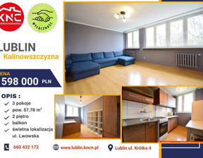 Mieszkanie na sprzedaż, Lublin Kalinowszczyzna, 58 m²