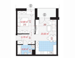 Mieszkanie na sprzedaż, Polkowice Fiołkowa, 47 m²