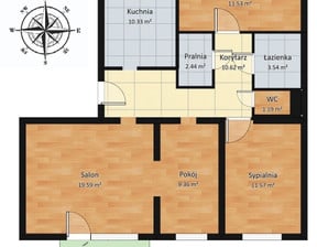 Mieszkanie na sprzedaż, Pruszków Pani Latter, 82 m²