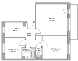 Morizon WP ogłoszenia | Mieszkanie na sprzedaż, Olsztyn Jaroty, 61 m² | 0958
