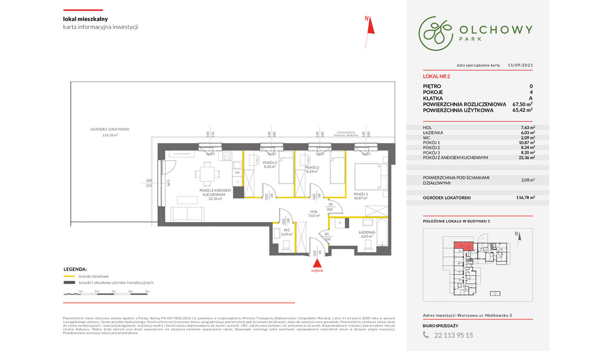 Mieszkanie w inwestycji OLCHOWY PARK, Warszawa, 68 m² | Morizon.pl | 7776