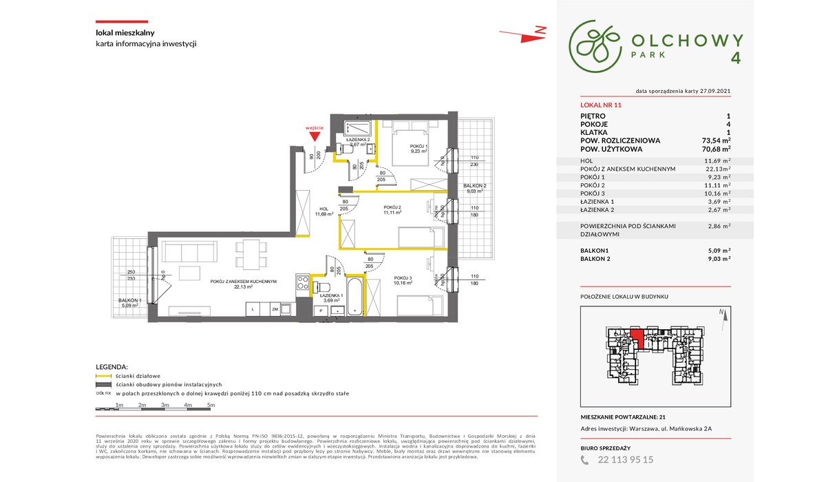 Mieszkanie w inwestycji OLCHOWY PARK, Warszawa, 74 m² | Morizon.pl | 1379