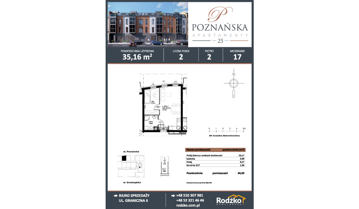Mieszkanie w inwestycji Apartamenty Poznańska 25, Bydgoszcz, 35 m² | Morizon.pl | 5511