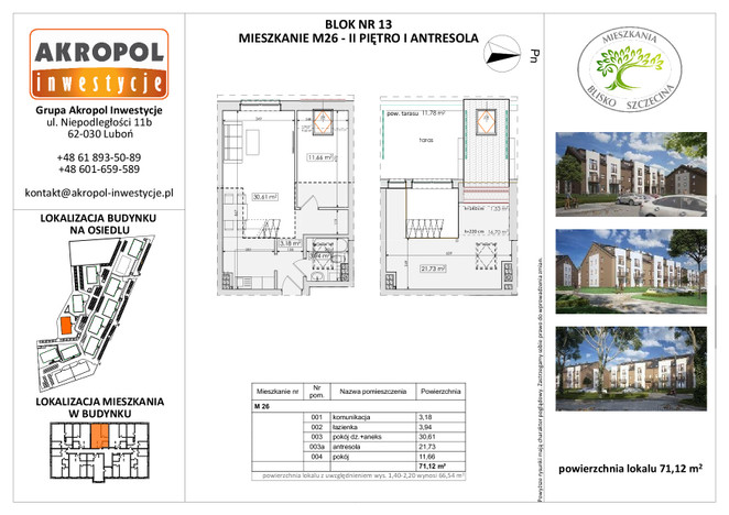 Mieszkanie w inwestycji Osiedle Skarbimierzyce, Skarbimierzyce, 71 m² | Morizon.pl | 1174