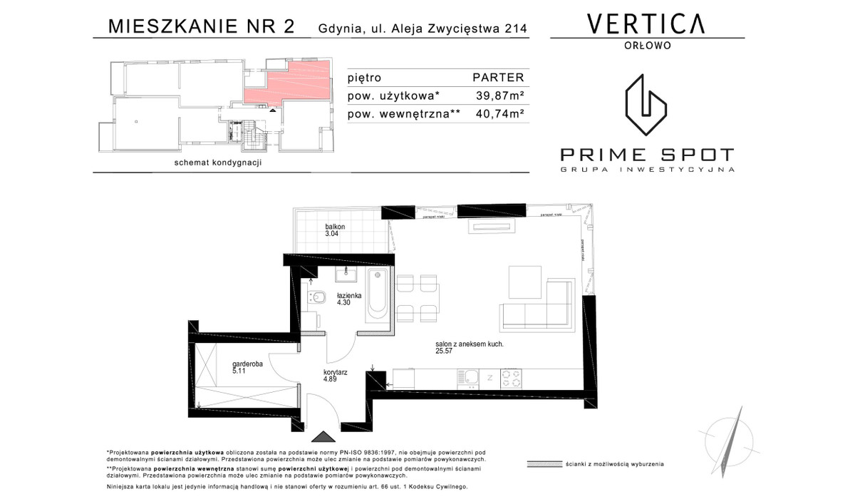 Mieszkanie w inwestycji Kamienica Vertica, Gdynia, 41 m² | Morizon.pl | 1919