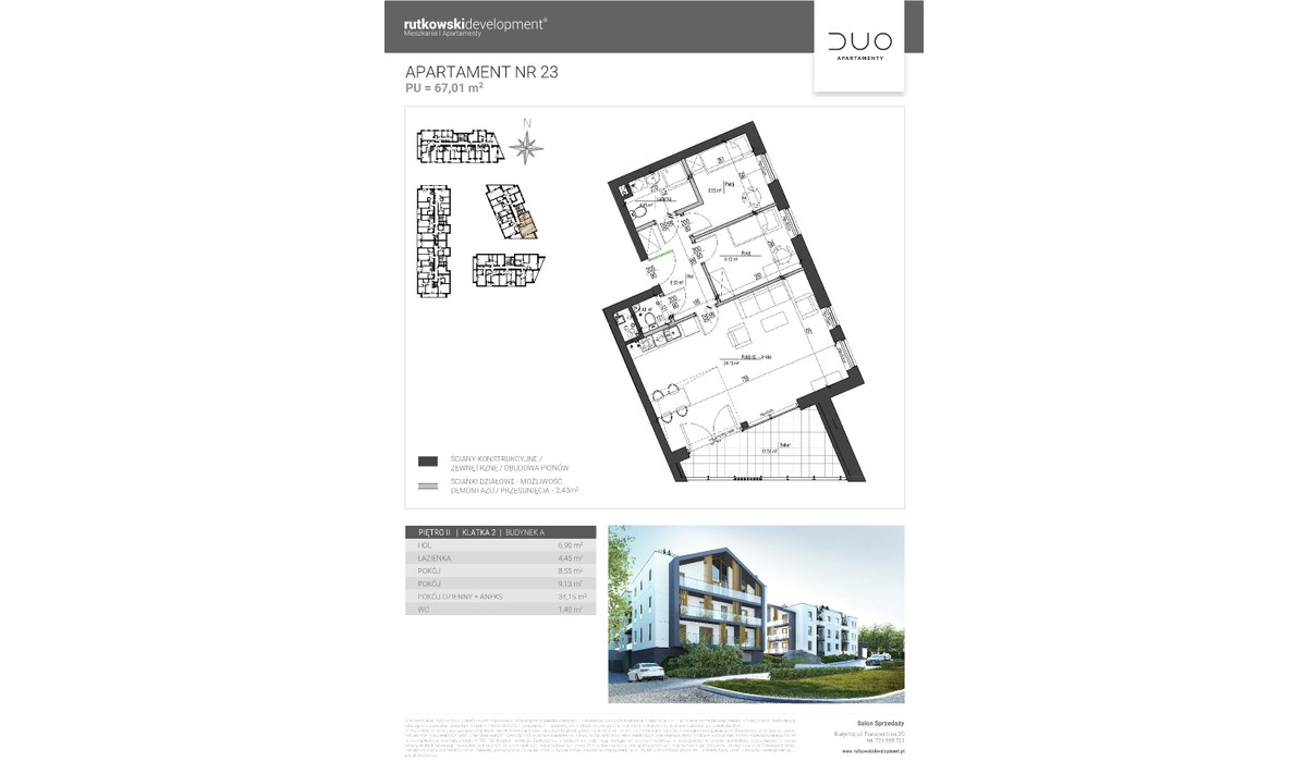 Mieszkanie w inwestycji Duo Apartamenty, Białystok, 91 m² | Morizon.pl | 2494